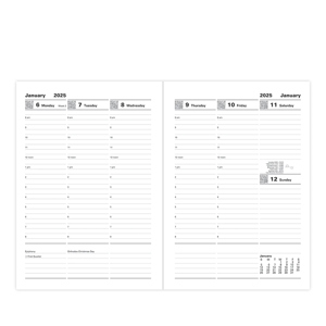 Letts Classic A5 Vertical Week to View Diary with Appointments 2025